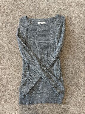 Small LOFT Heathered Gray Sweater